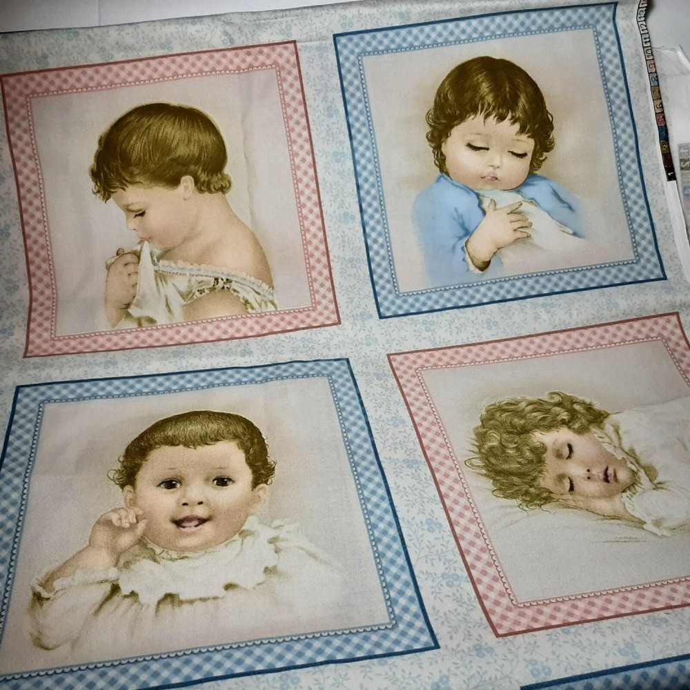 Baby Fabric Patchwork 8x8 Squares Panels 2 yd Cranston Early Enchantments